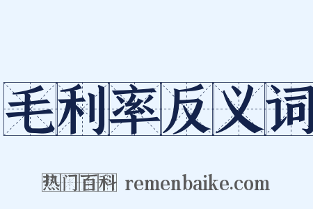 毛利率反义词是什么意思的图片